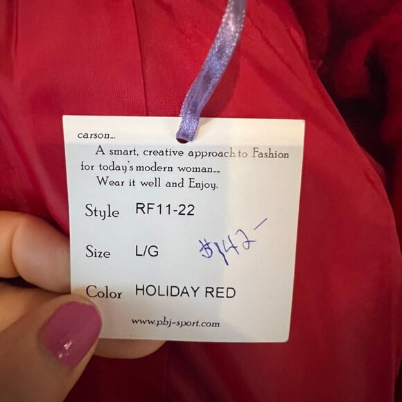 Carson 100% Wool Jacket w/ Ruffled Color NWT - Picture 6 of 6